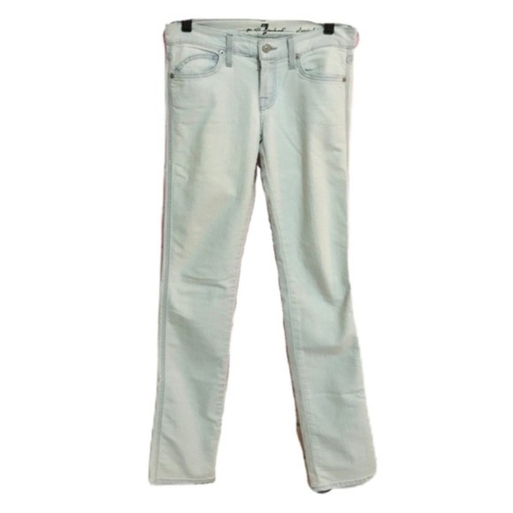 7 For All Mankind pale blue wash straight cut denim Sz 26